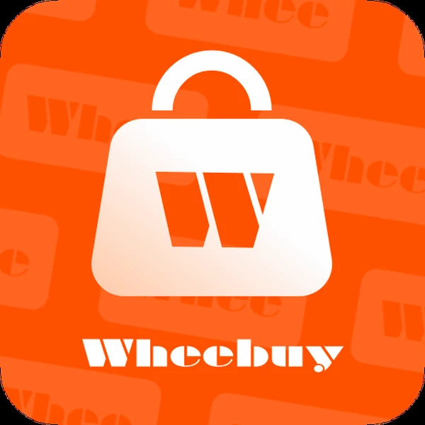 The official Wheebuy orange shopping-bag logo.