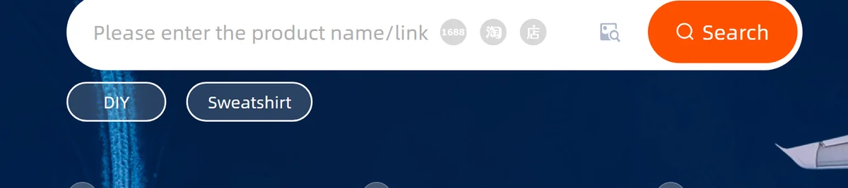 Wheebuy search bar with Taobao, 1688 and Weidian source icons.